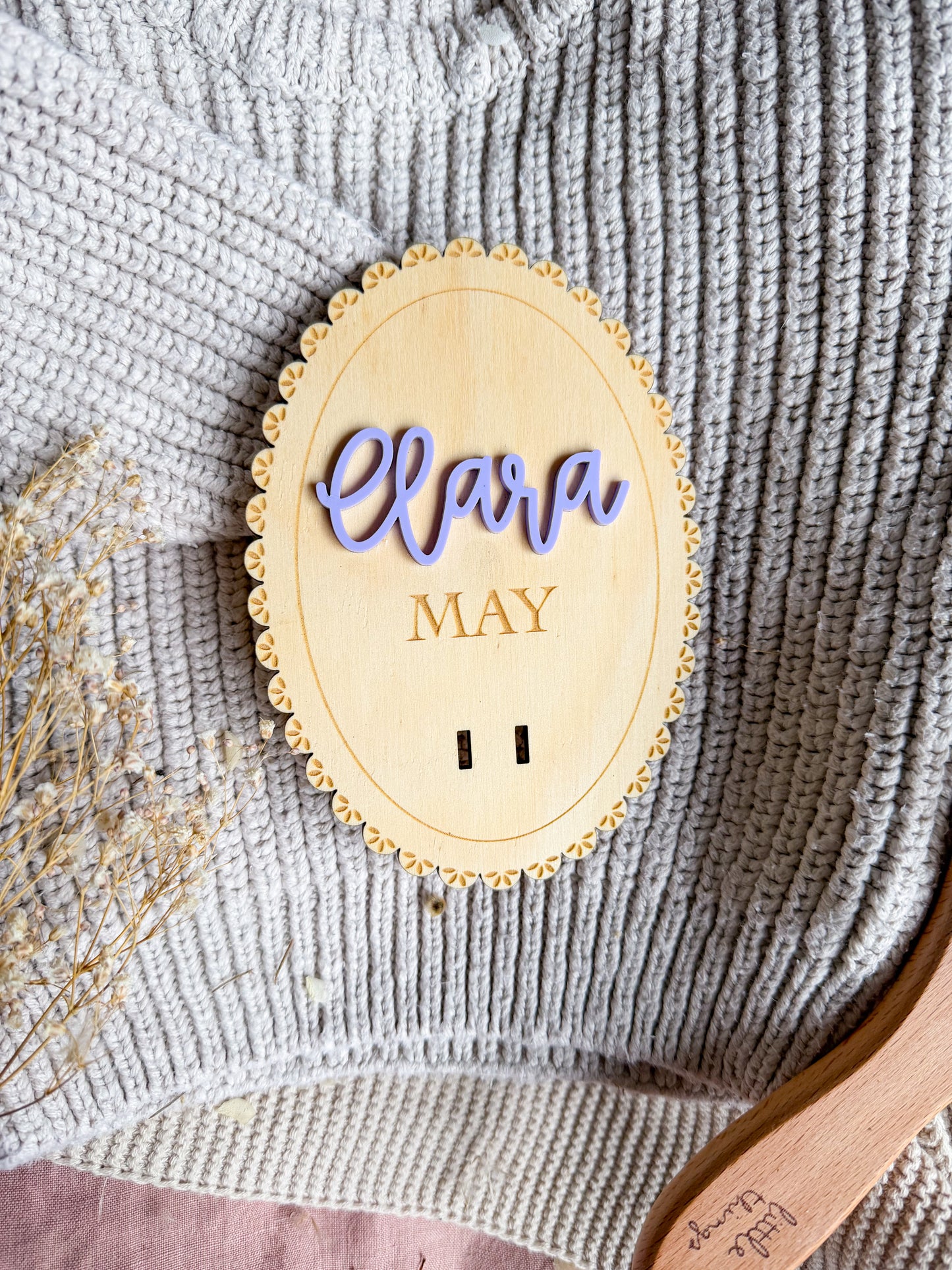Whimsy Birth Announcement Plaque