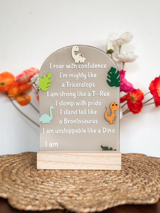 Dino Affirmation Plaques