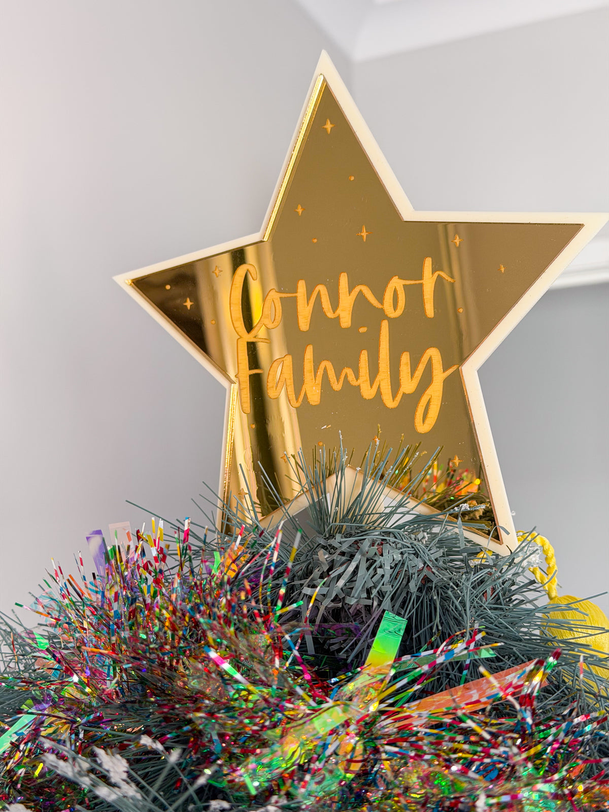 Our Merry Little Tree Topper- Personalised Tree Topper