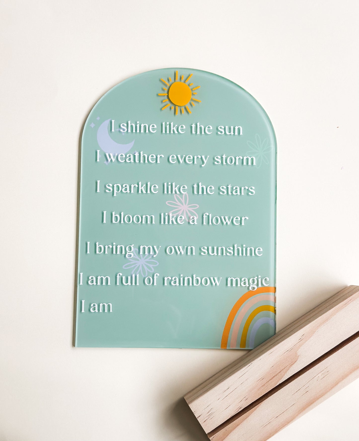 Shine & Bloom Affirmation Plaque