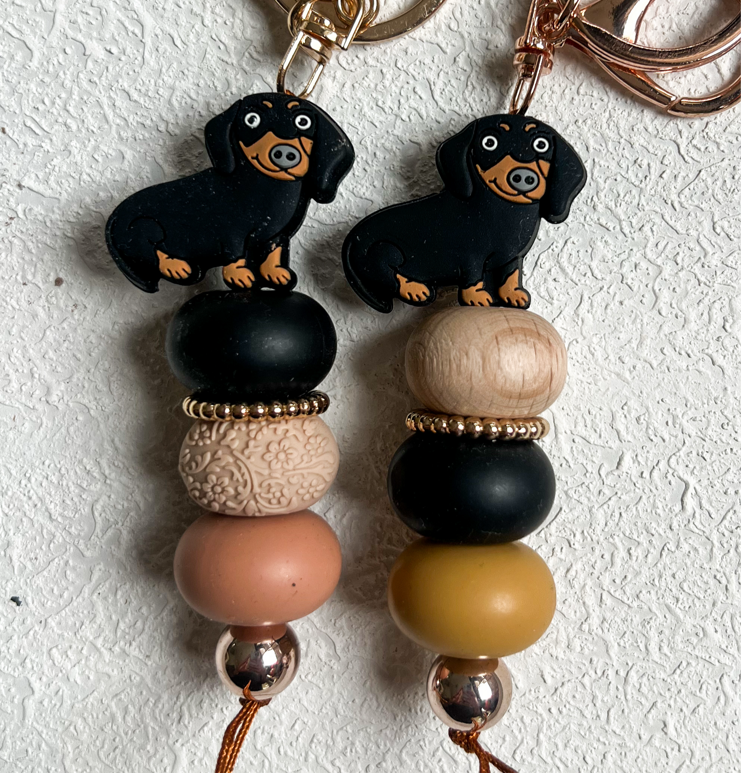 Black Dachshund Keychain