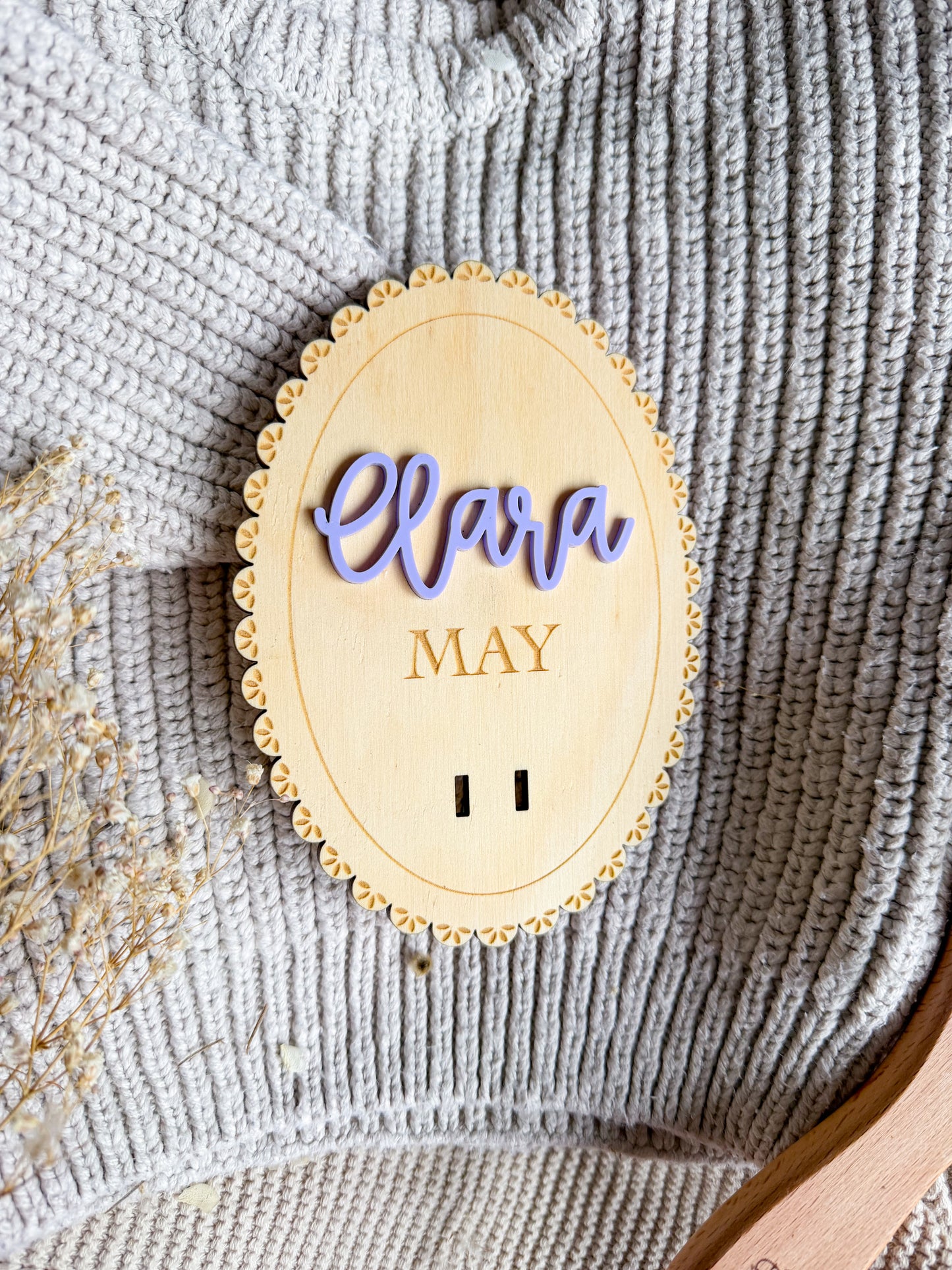 Whimsy Birth Announcement Plaque