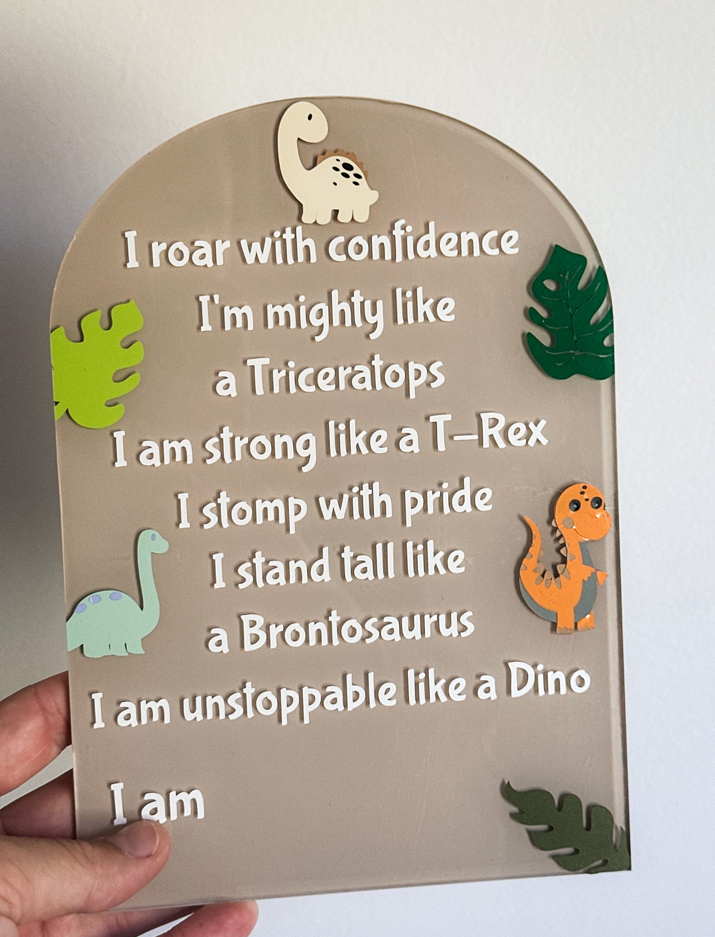 Dino Affirmation Plaques