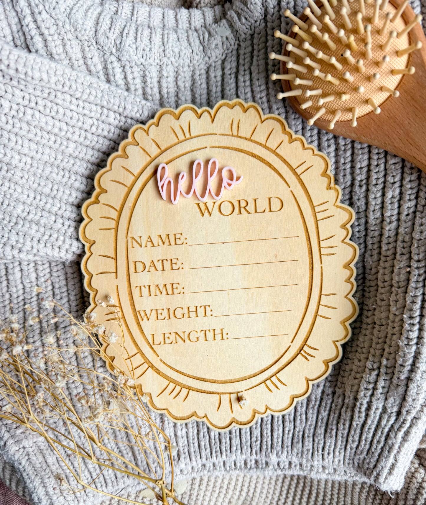 Heirloom Birth Announcement Plaques