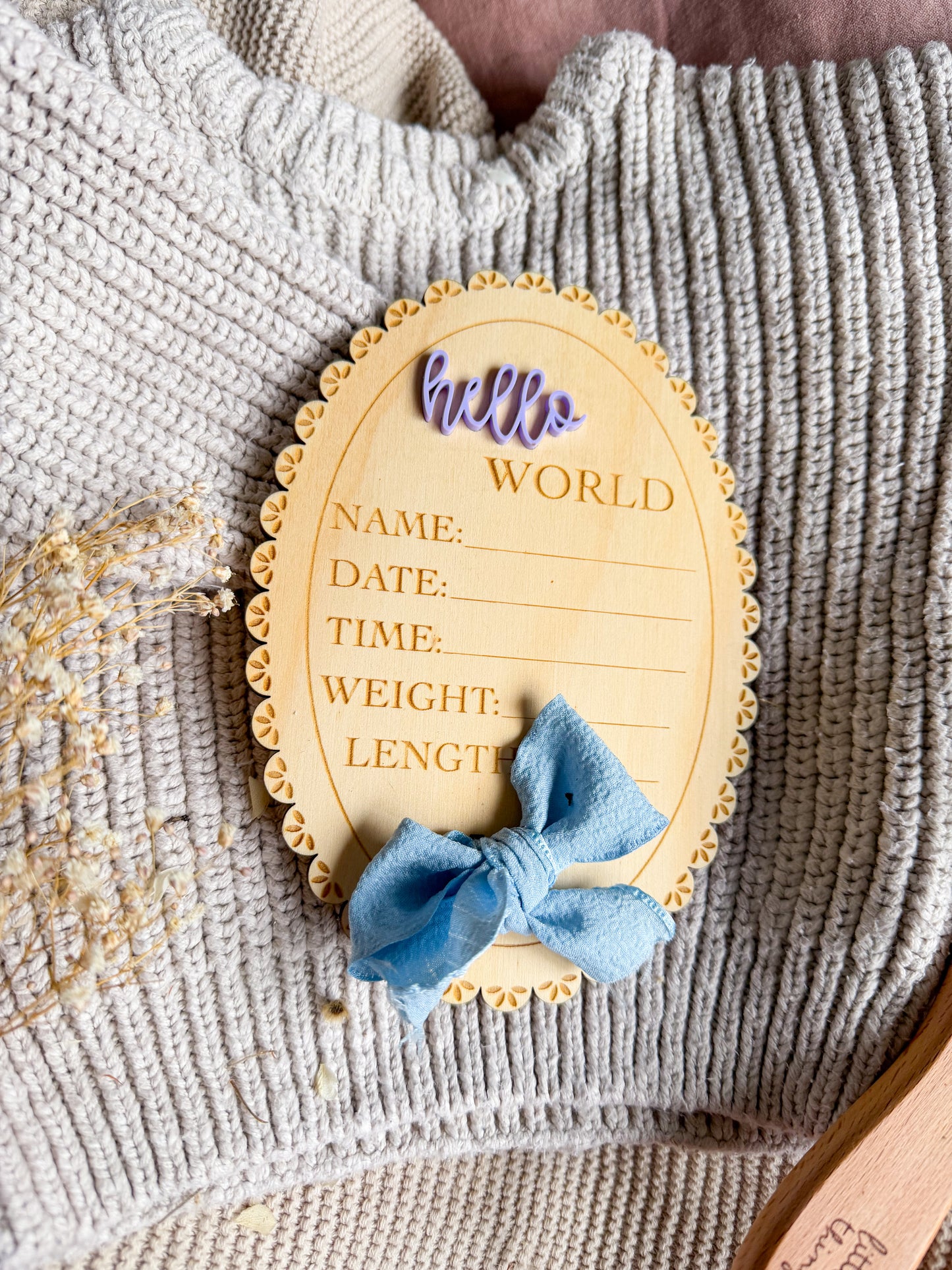 Whimsy Birth Announcement Plaque