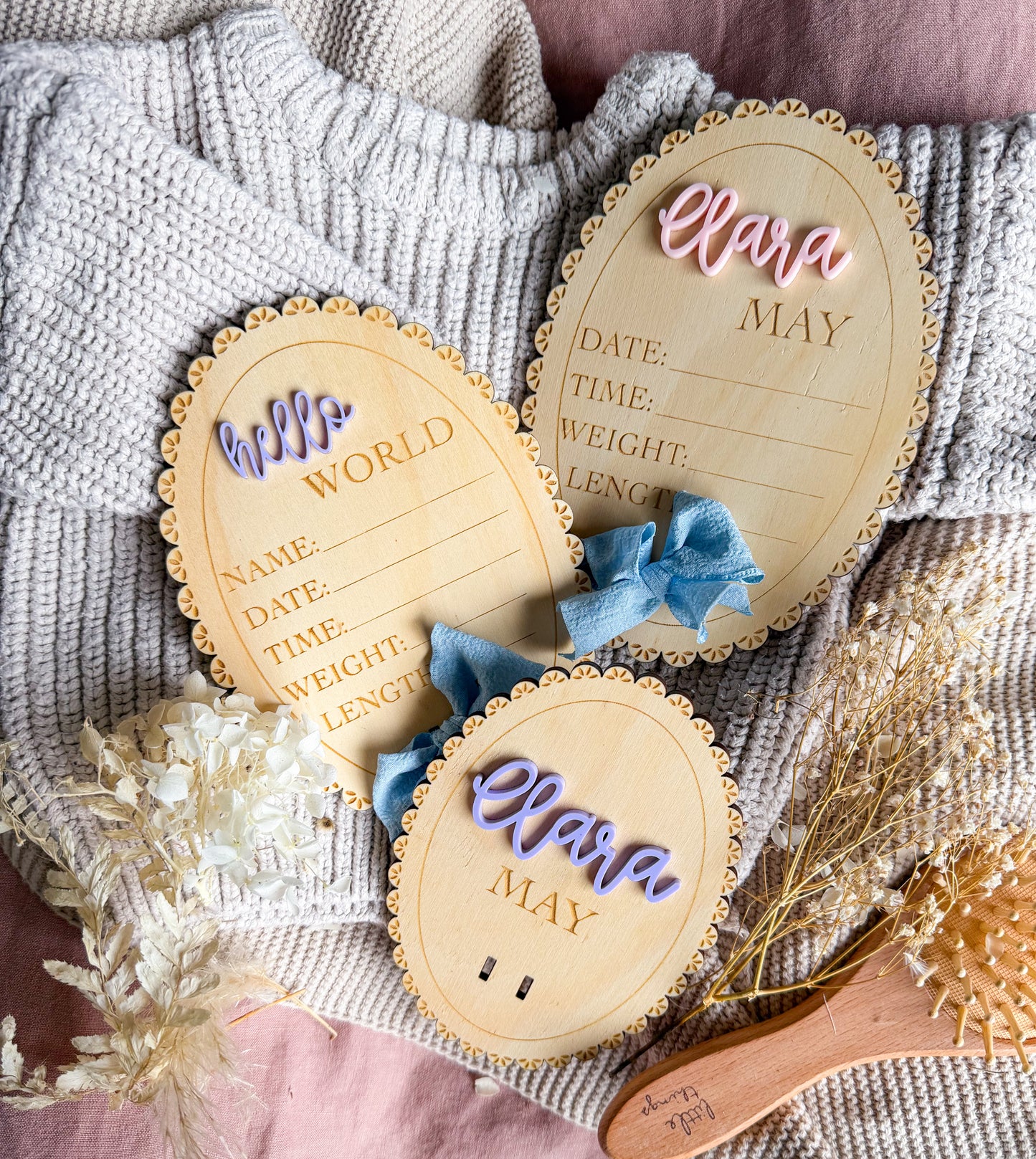 Whimsy Birth Announcement Plaque