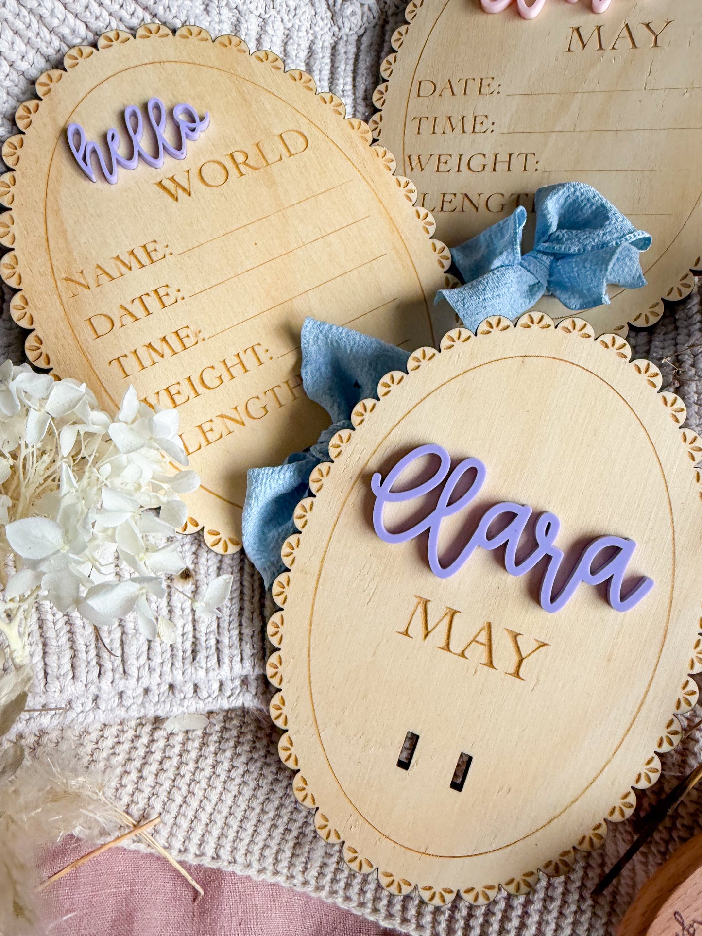 Whimsy Birth Announcement Plaque