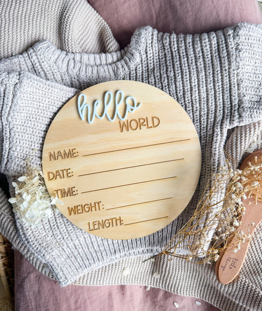 Classic Birth Detail Plaque