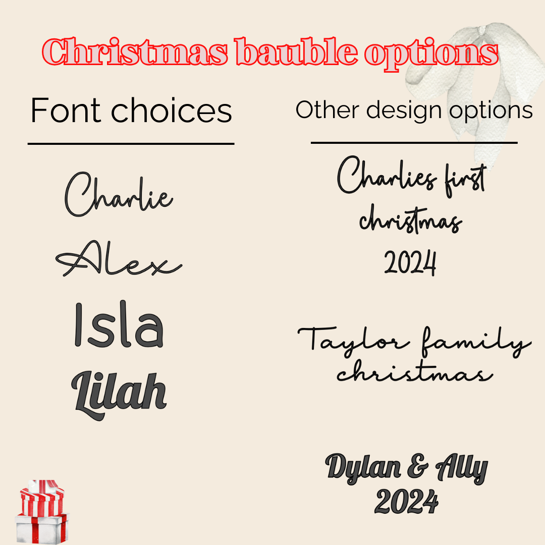 Personalised ‘starry nights’ bauble collection