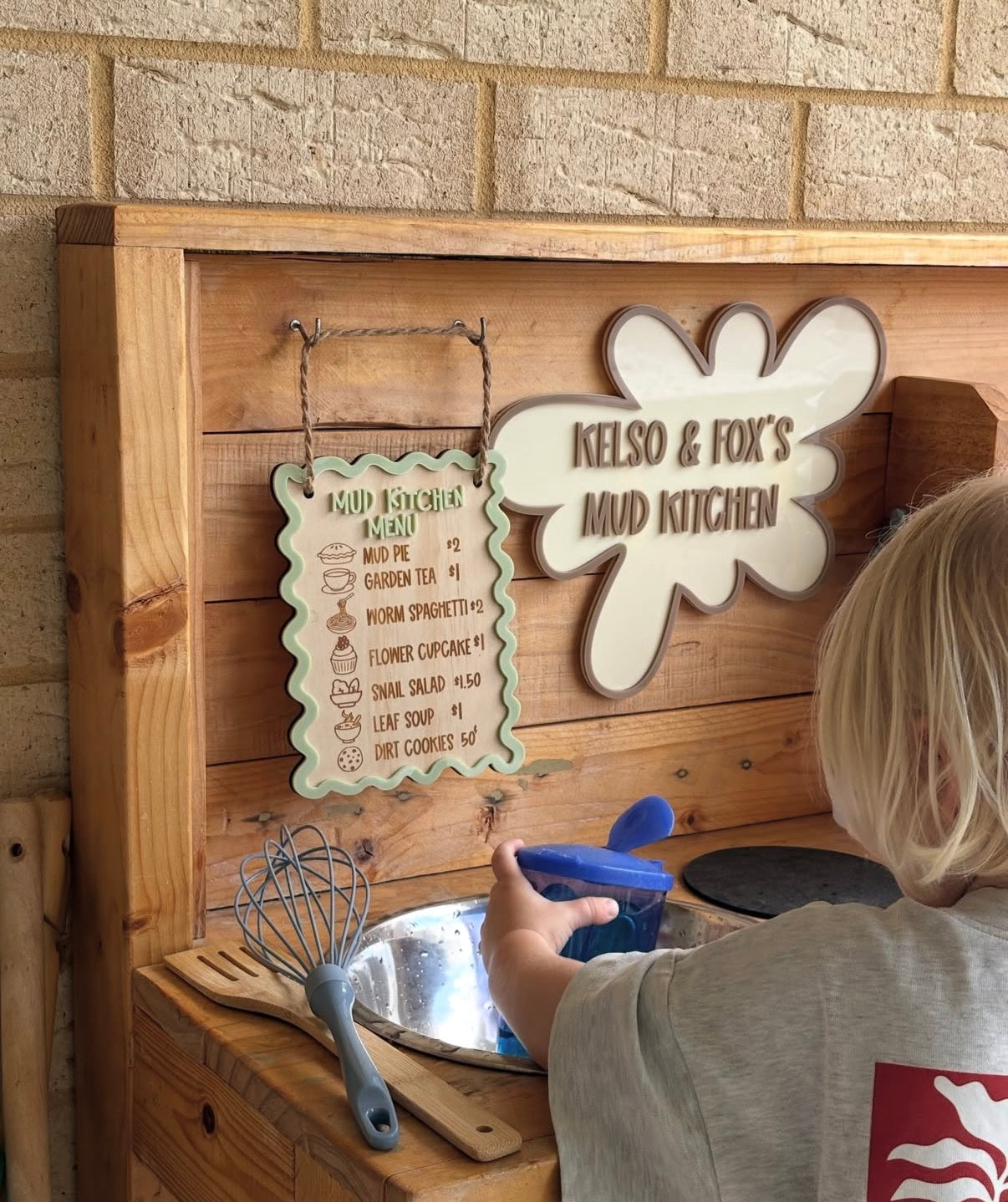 Mud kitchen menu