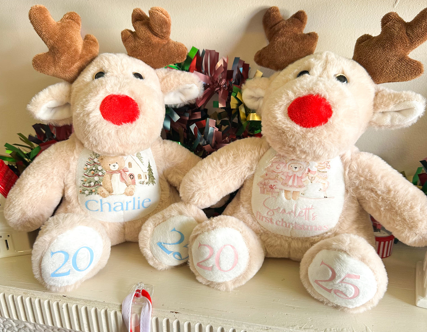 Personalised Reindeer Christmas Teddy