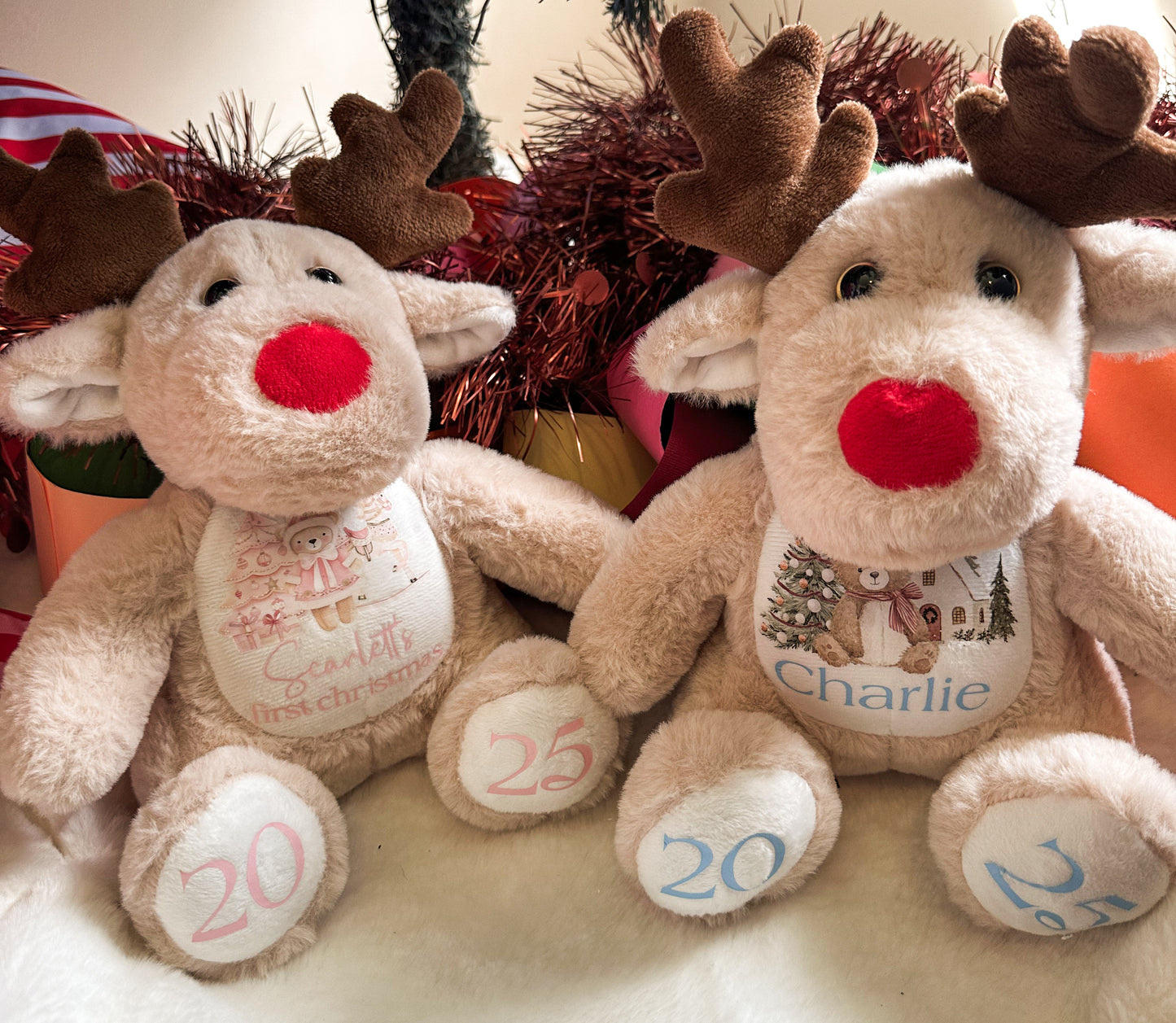 Personalised Reindeer Christmas Teddy
