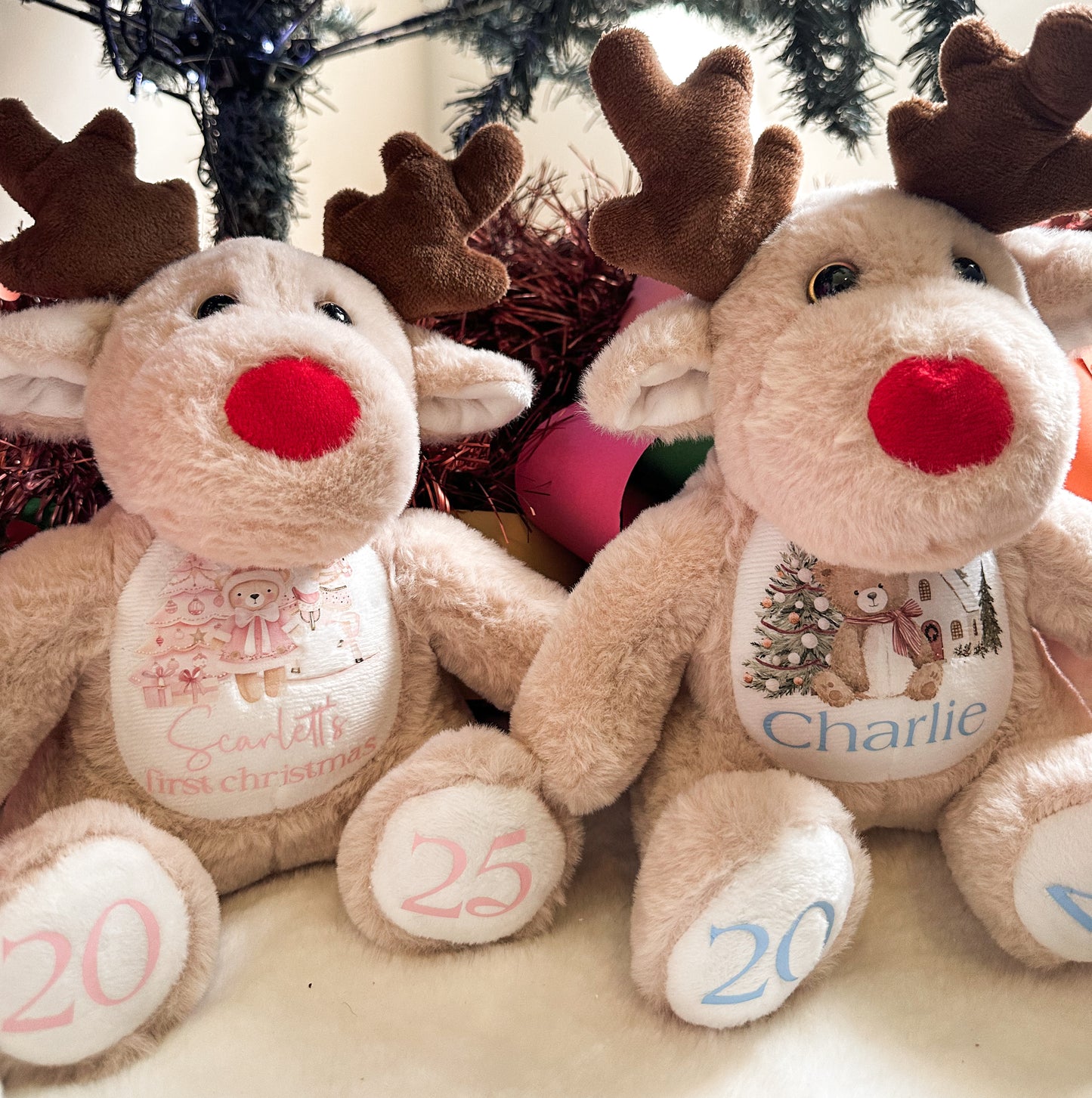 Personalised Reindeer Christmas Teddy