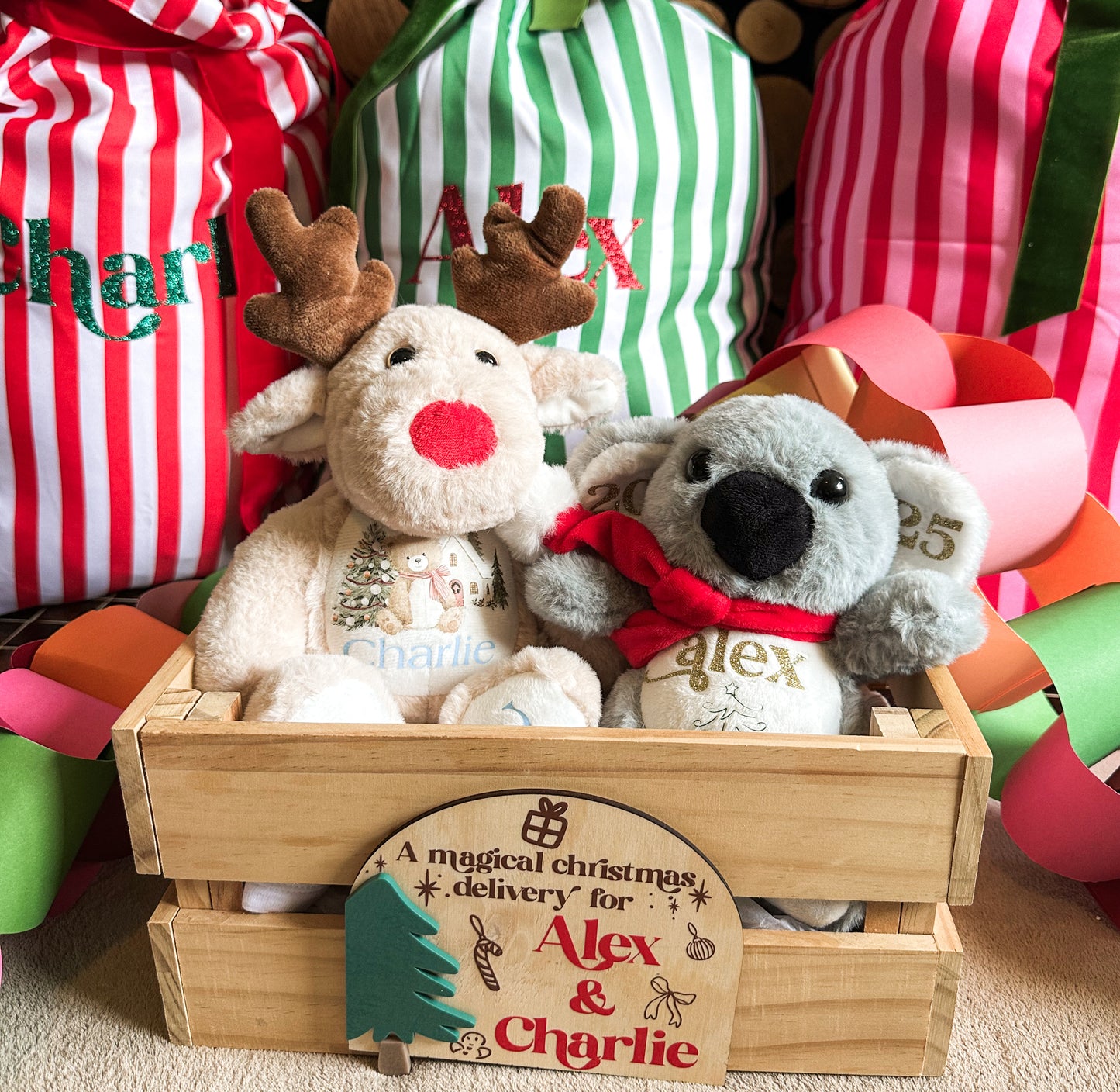 Personalised Reindeer Christmas Teddy