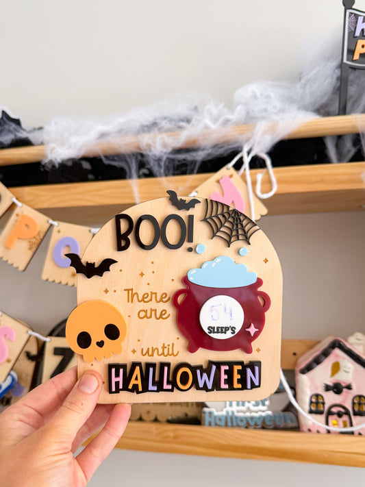 Halloween Sleeps Countdown Sign