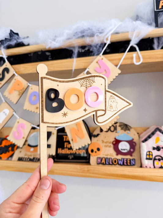 Mini Boo Halloween Flag
