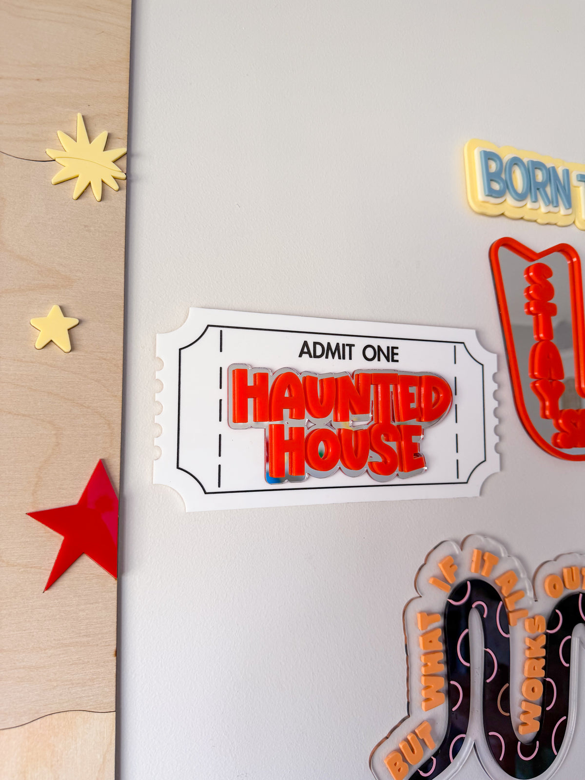 Haunted House Acrylic Ticket Sign