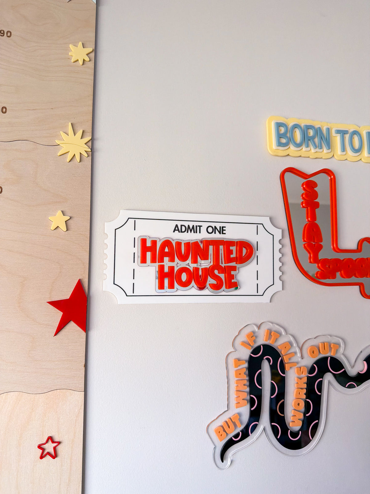 Haunted House Acrylic Ticket Sign