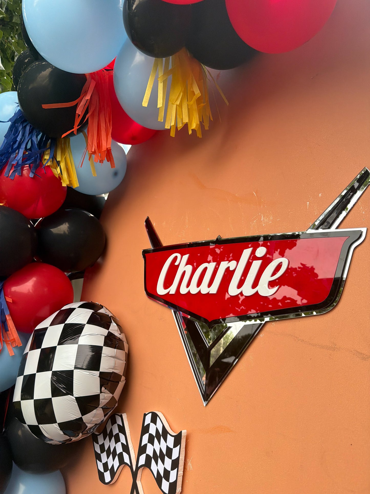 Cars theme name sign