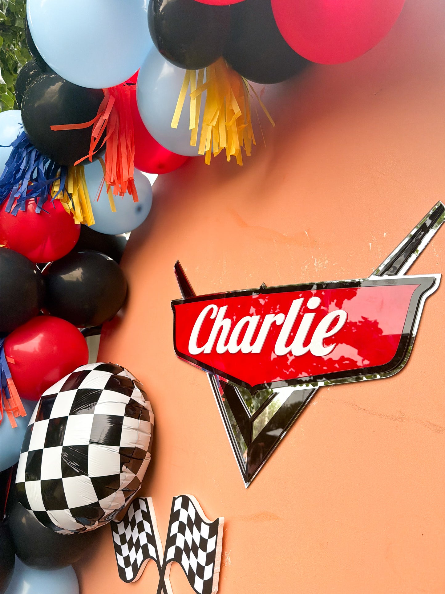Cars theme name sign