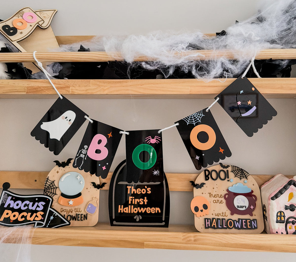 BOO Acrylic Halloween Banner