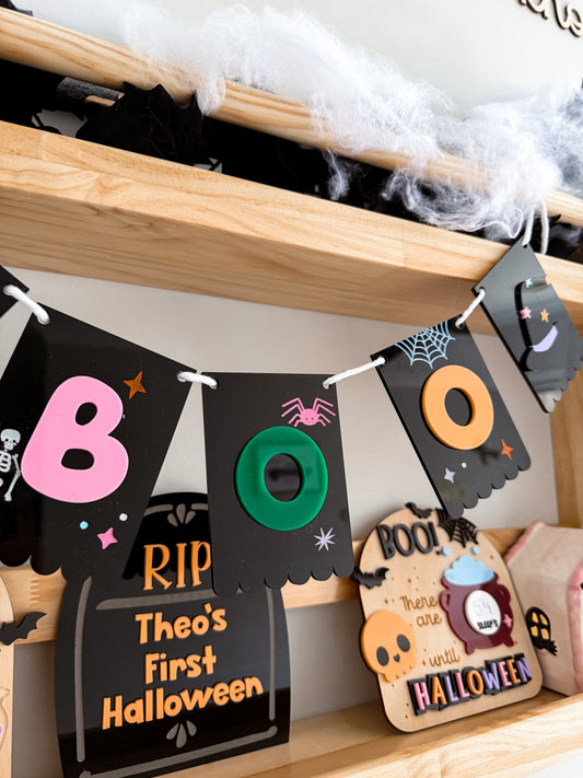 BOO Acrylic Halloween Banner