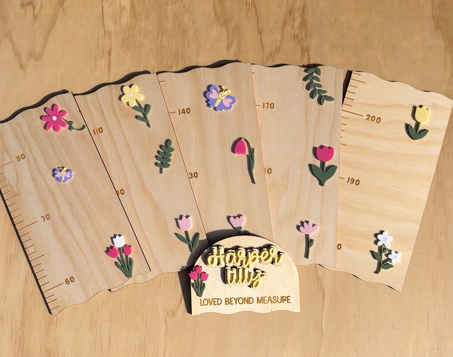 Wildflower Personalised Height Chart