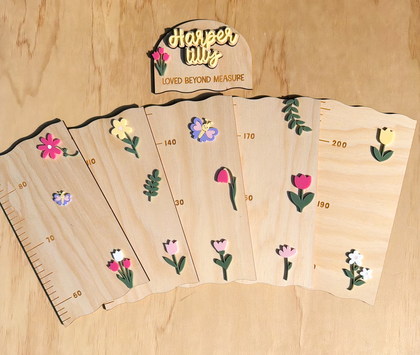 Wildflower Personalised Height Chart