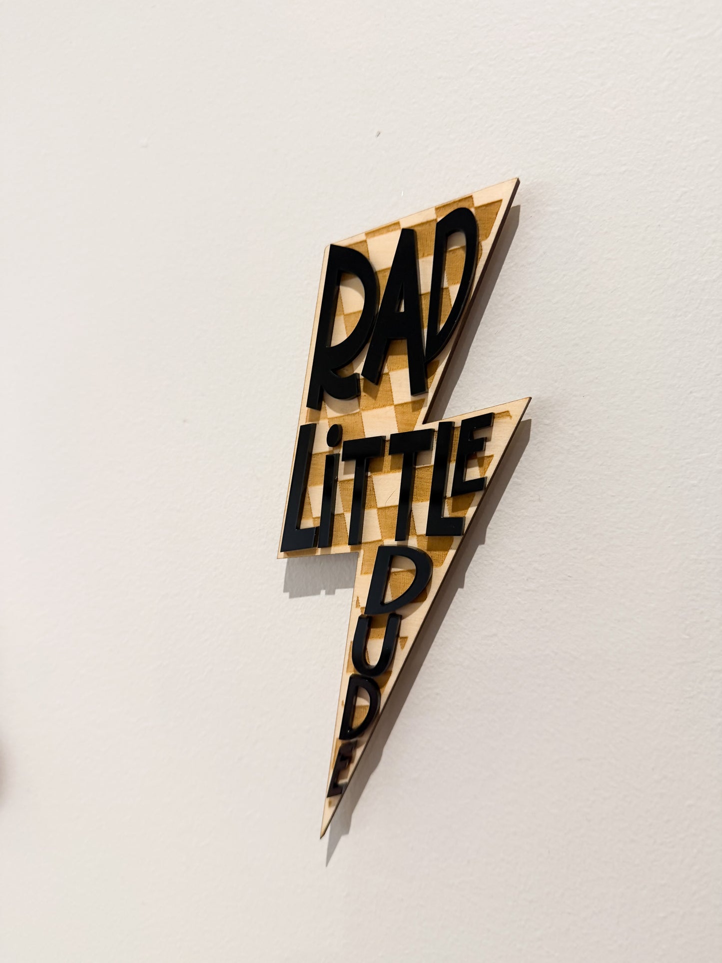 Rad Little Dude Lightning Bolt Sign