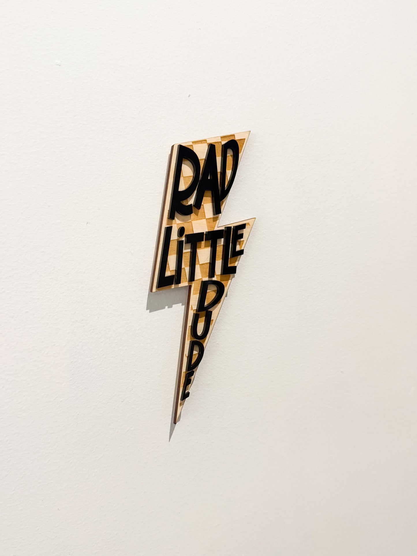Rad Little Dude Lightning Bolt Sign