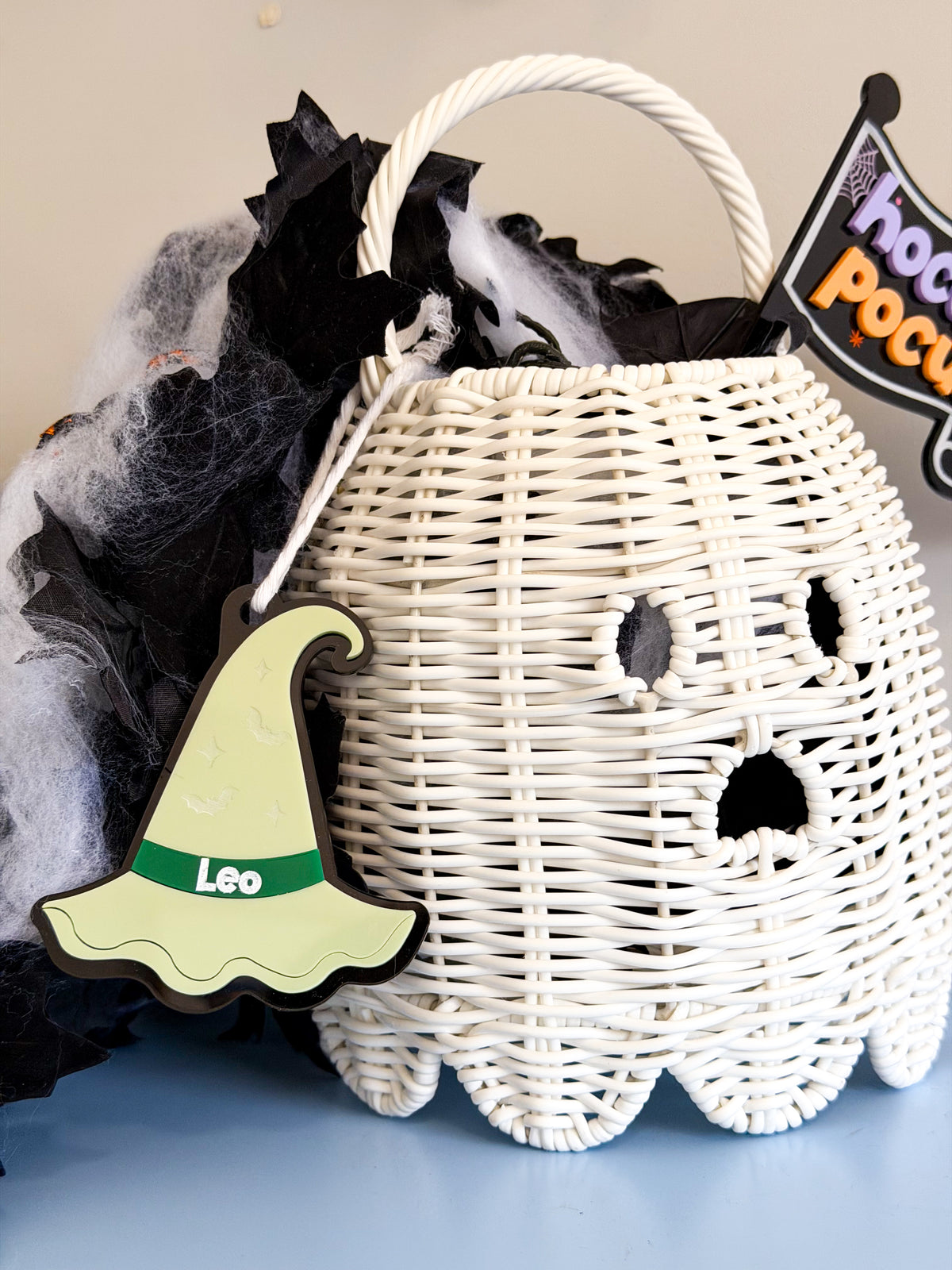Personalised Acrylic Witch Hat Tag