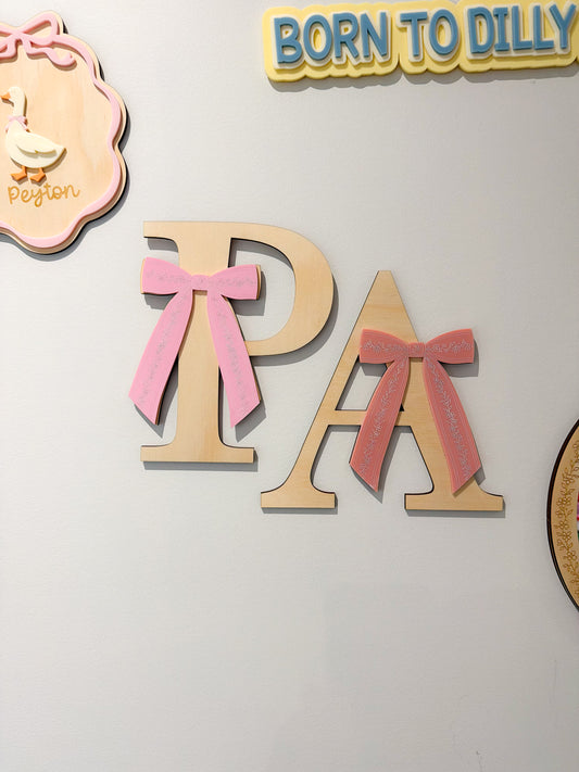 Personalised Bow Initials