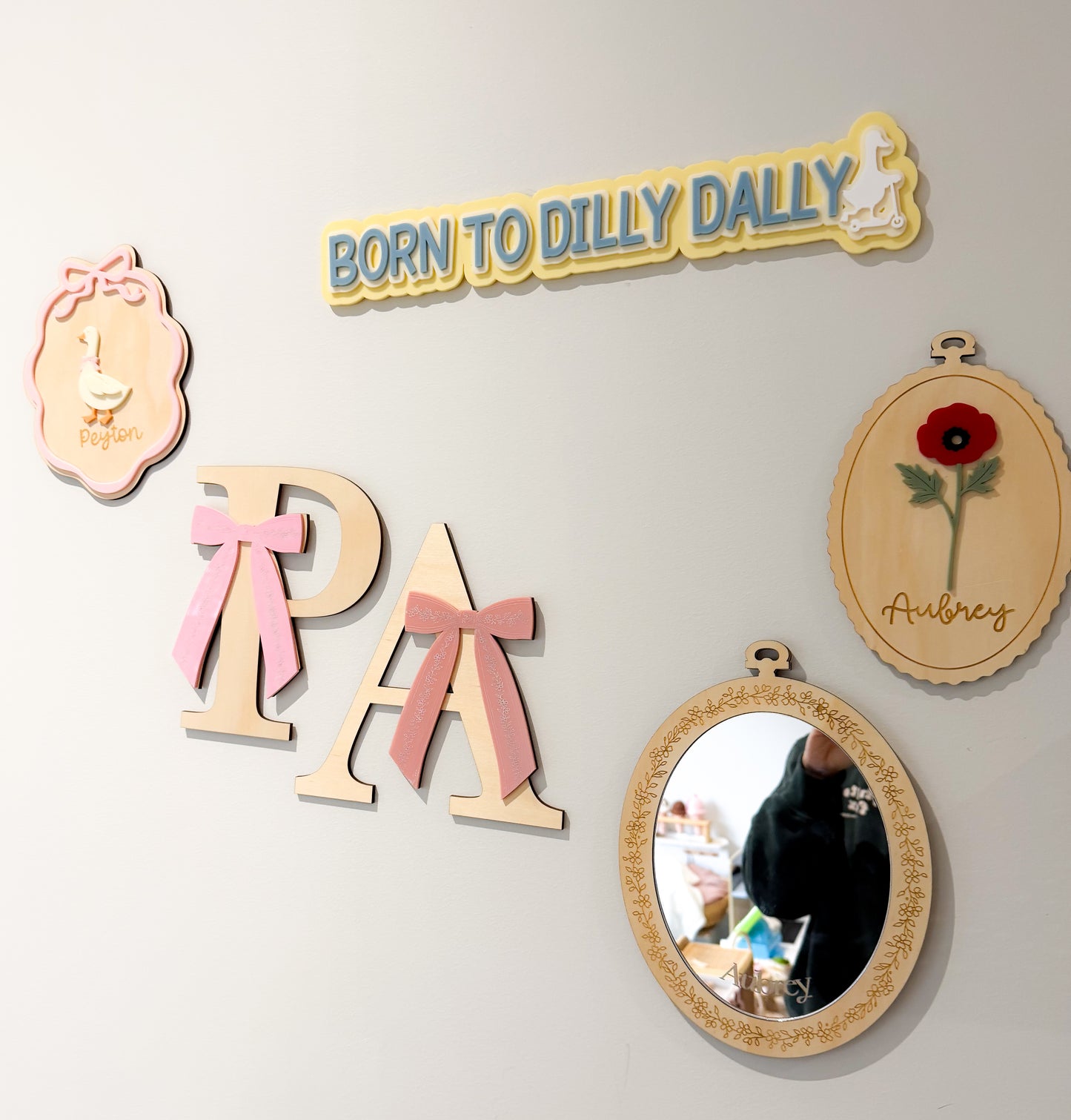 Personalised Birth Flower Wall Plaque