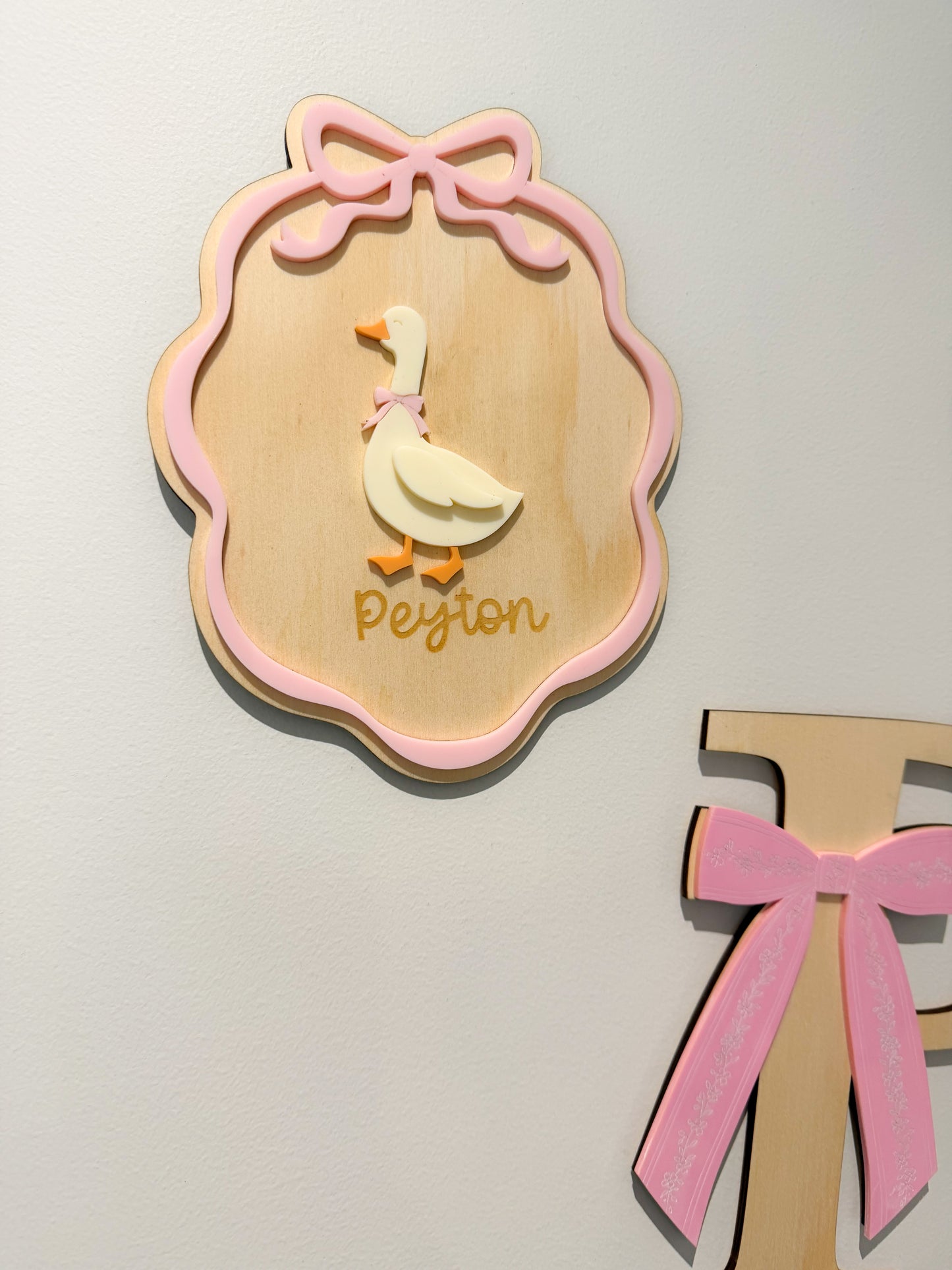 Personalised Cottage Goose Plaque