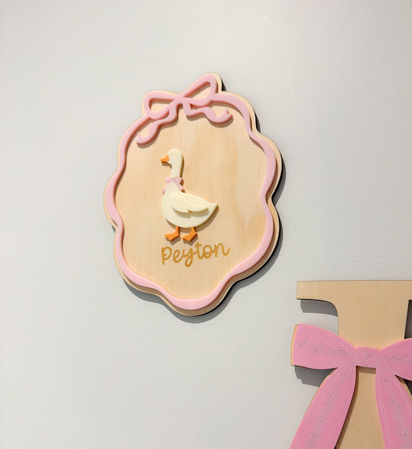 Personalised Cottage Goose Plaque