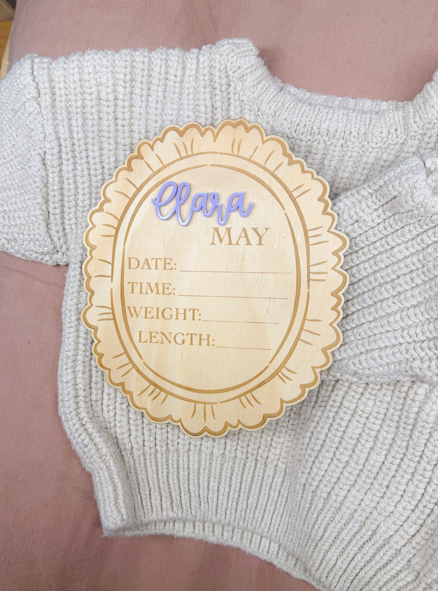 Heirloom Birth Announcement Plaques