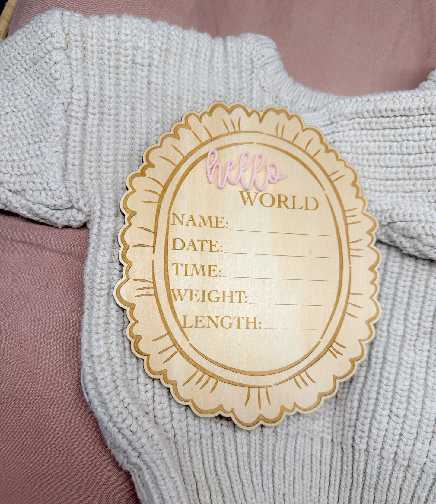 Heirloom Birth Announcement Plaques