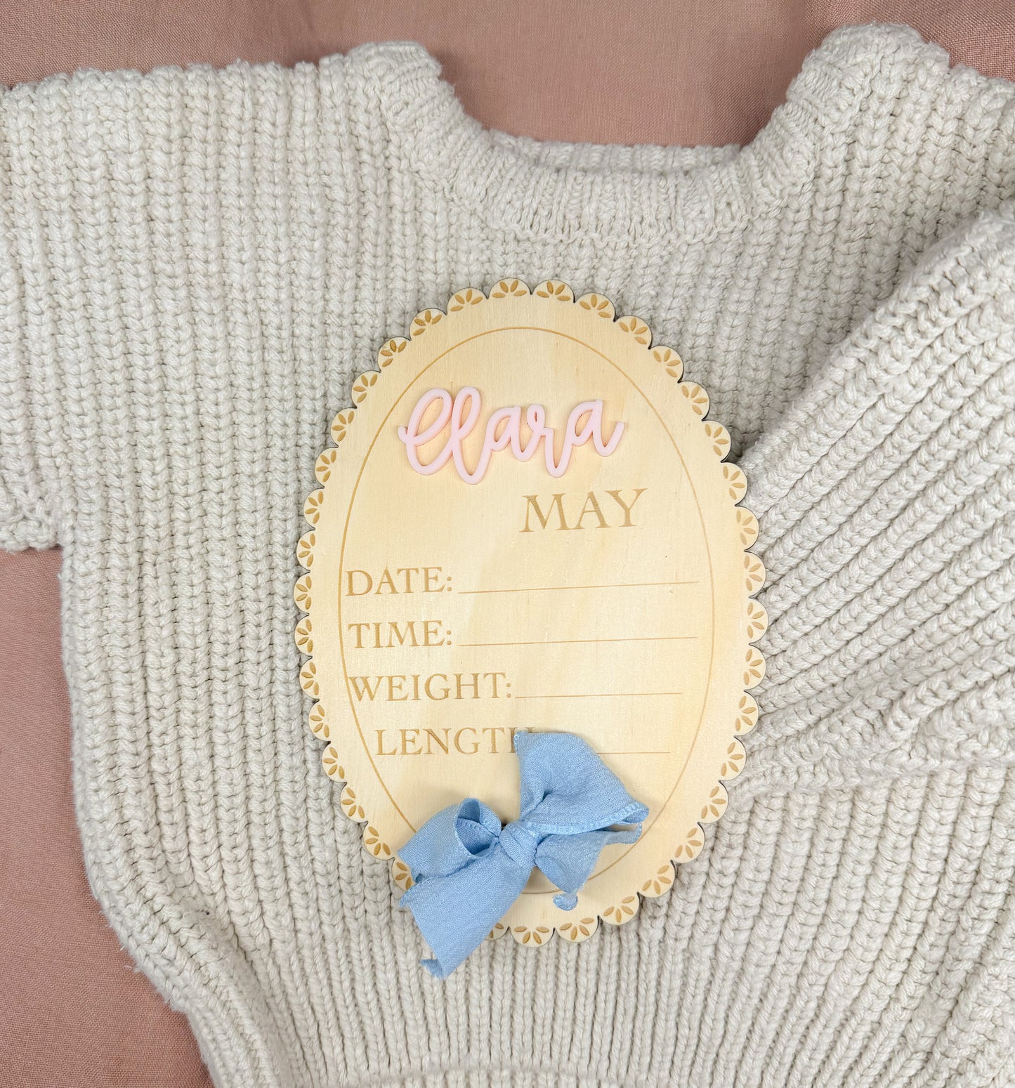 Whimsy Birth Announcement Plaque