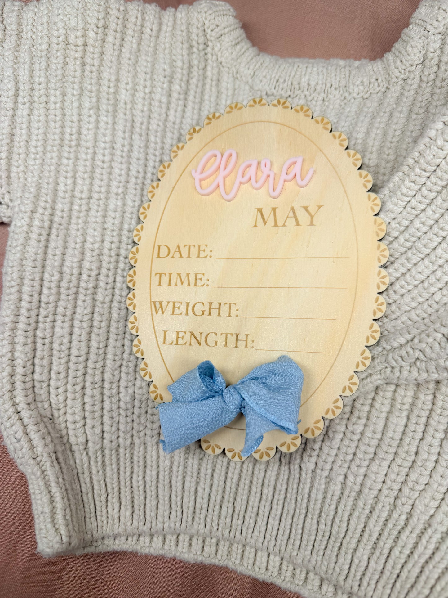 Whimsy Birth Announcement Plaque