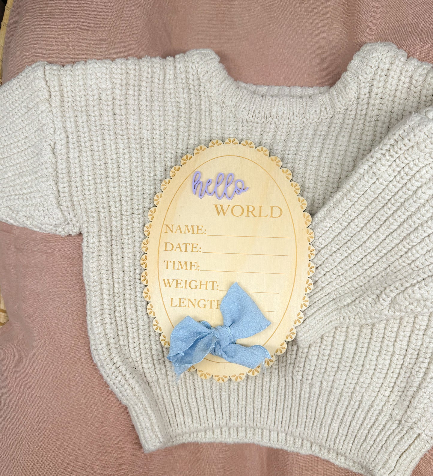 Whimsy Birth Announcement Plaque