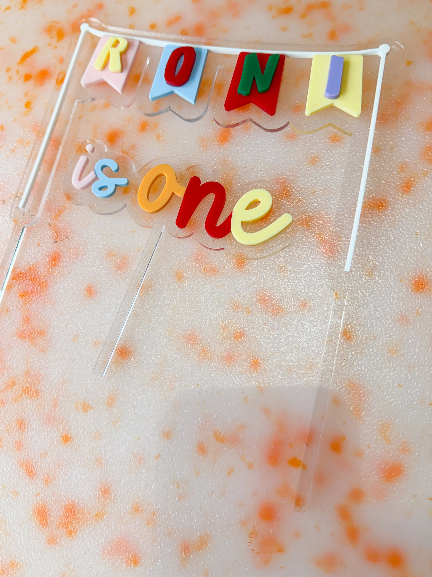 Birthday Banner Cake Topper