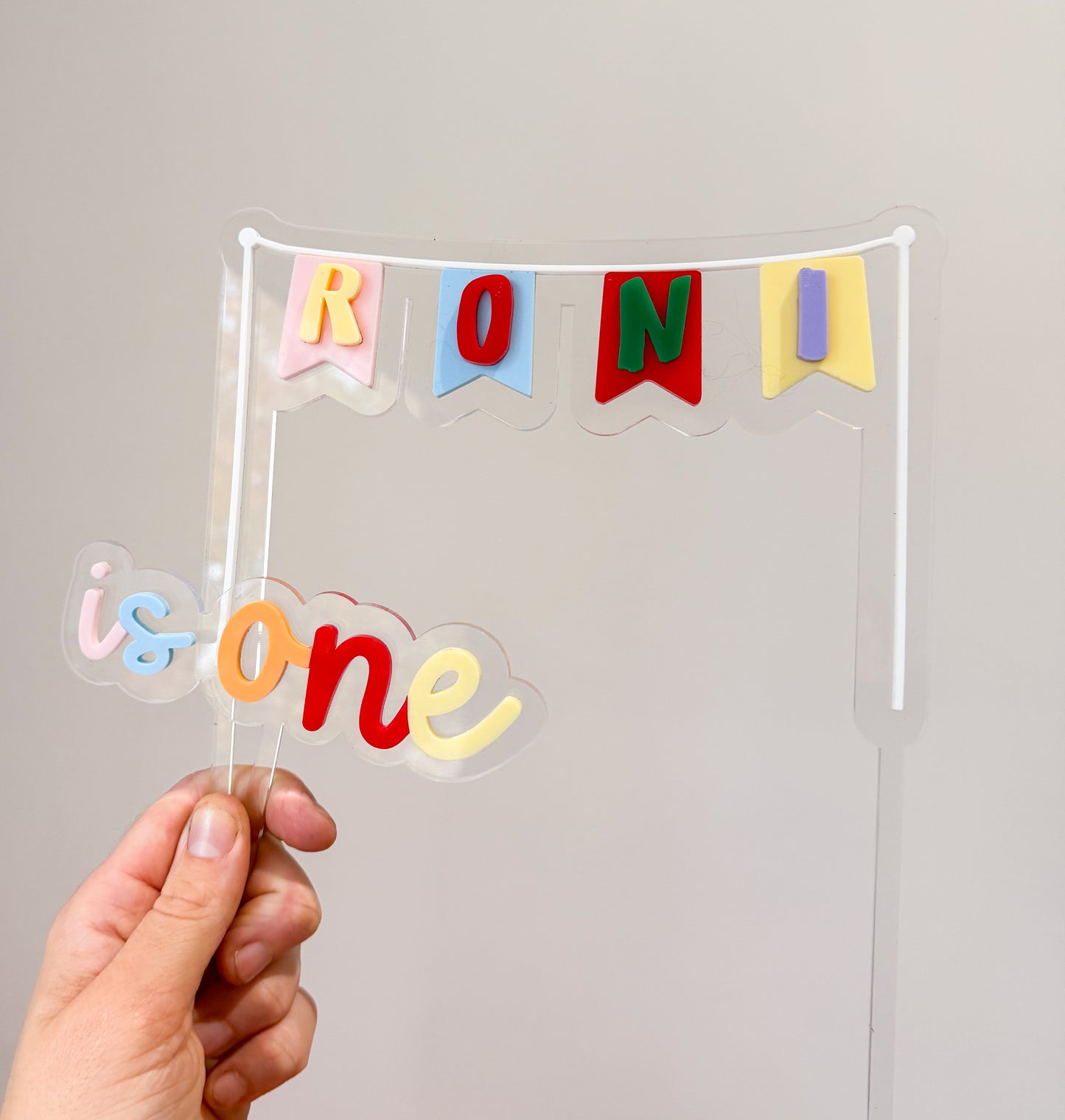 Birthday Banner Cake Topper