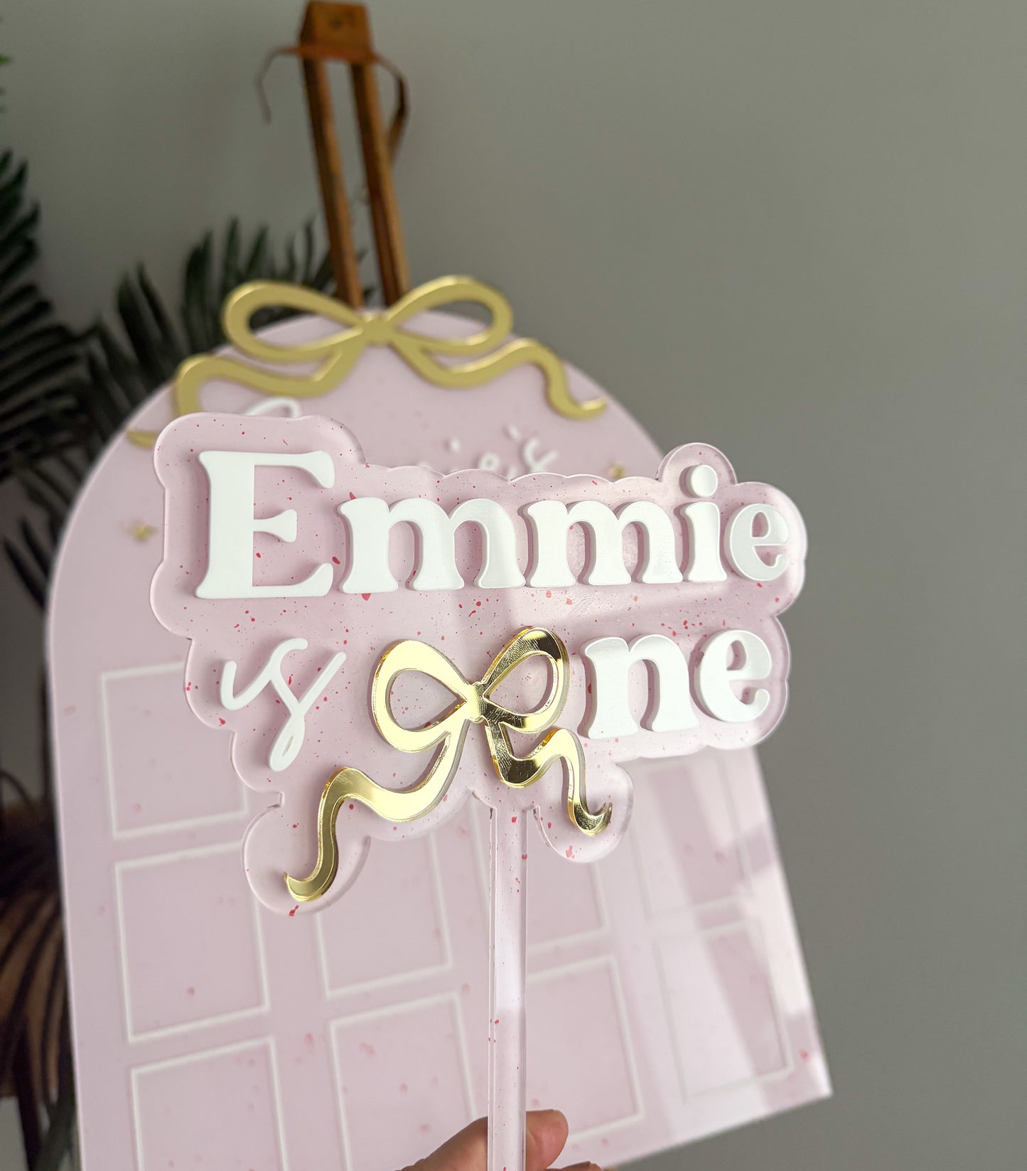 Personalised Bow Cake Topper