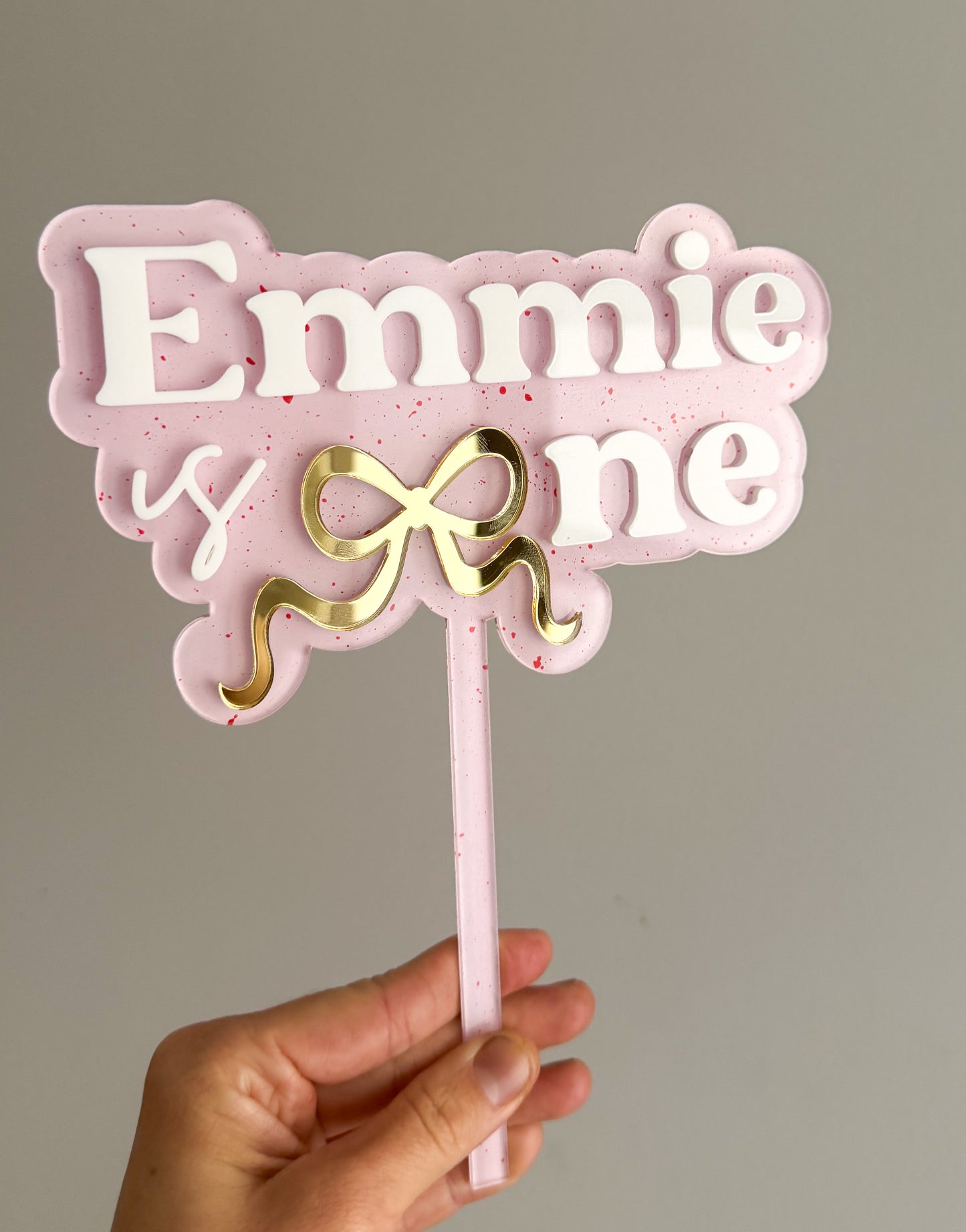 Personalised Bow Cake Topper