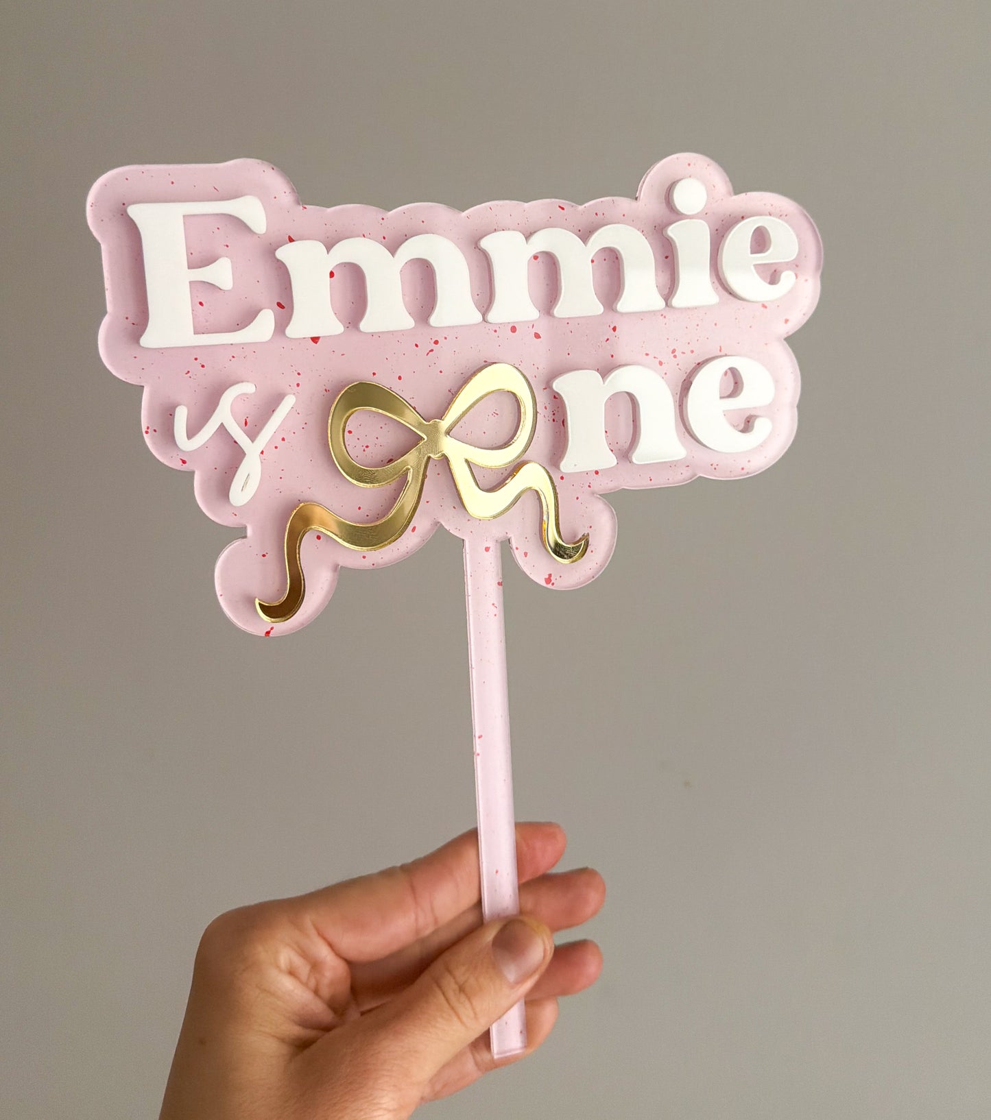 Personalised Bow Cake Topper