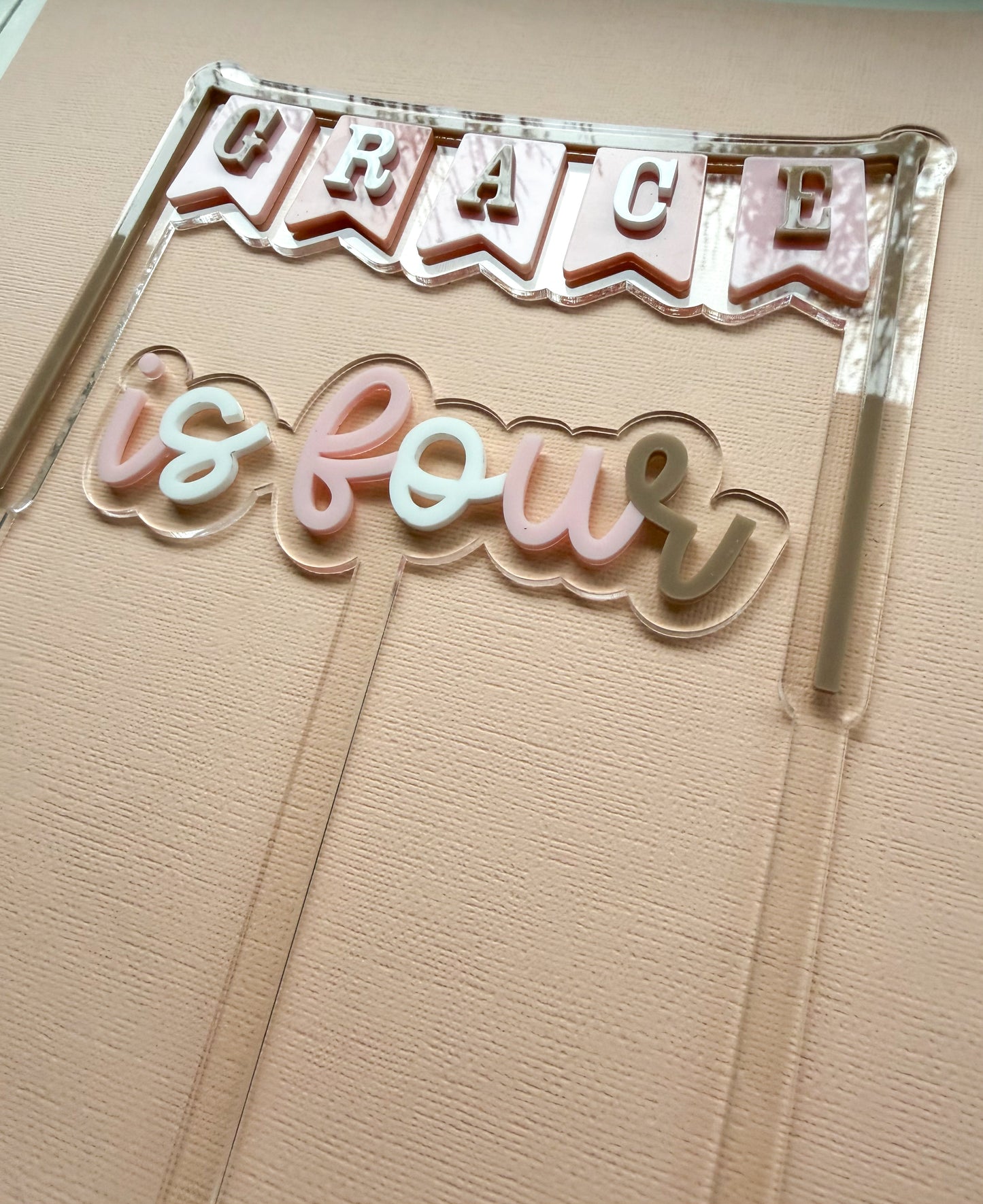 Birthday Banner Cake Topper