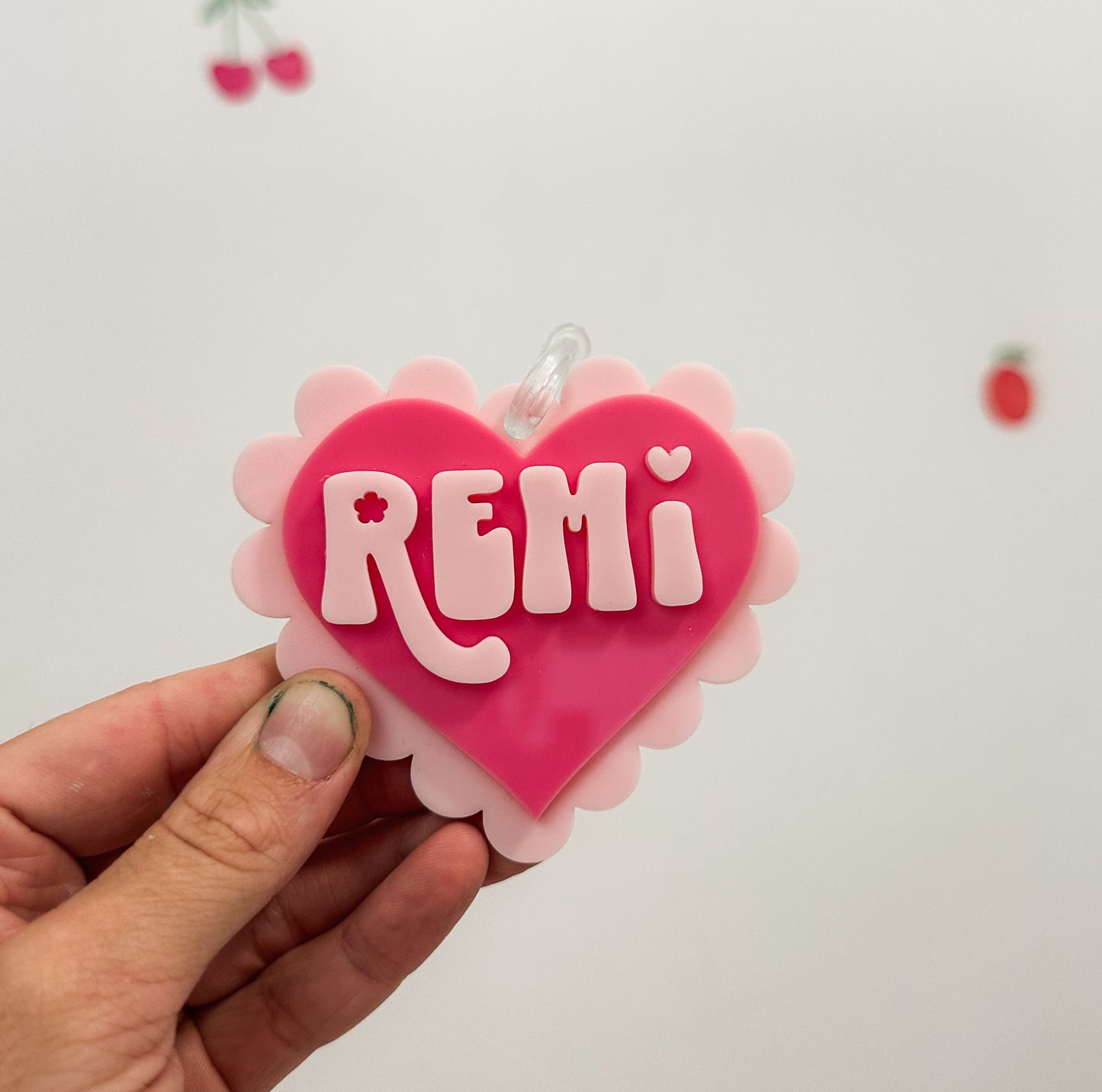 Personalised Heart bag tag