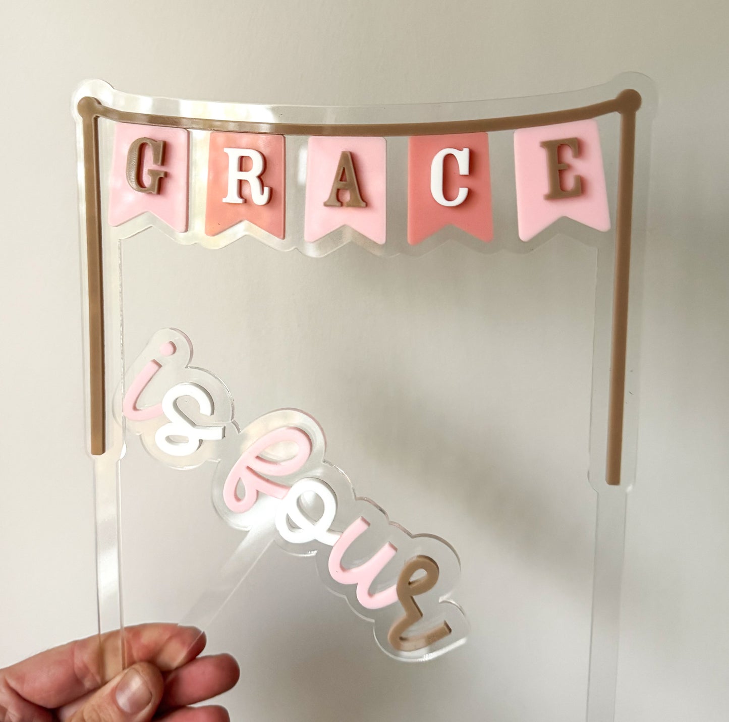 Birthday Banner Cake Topper