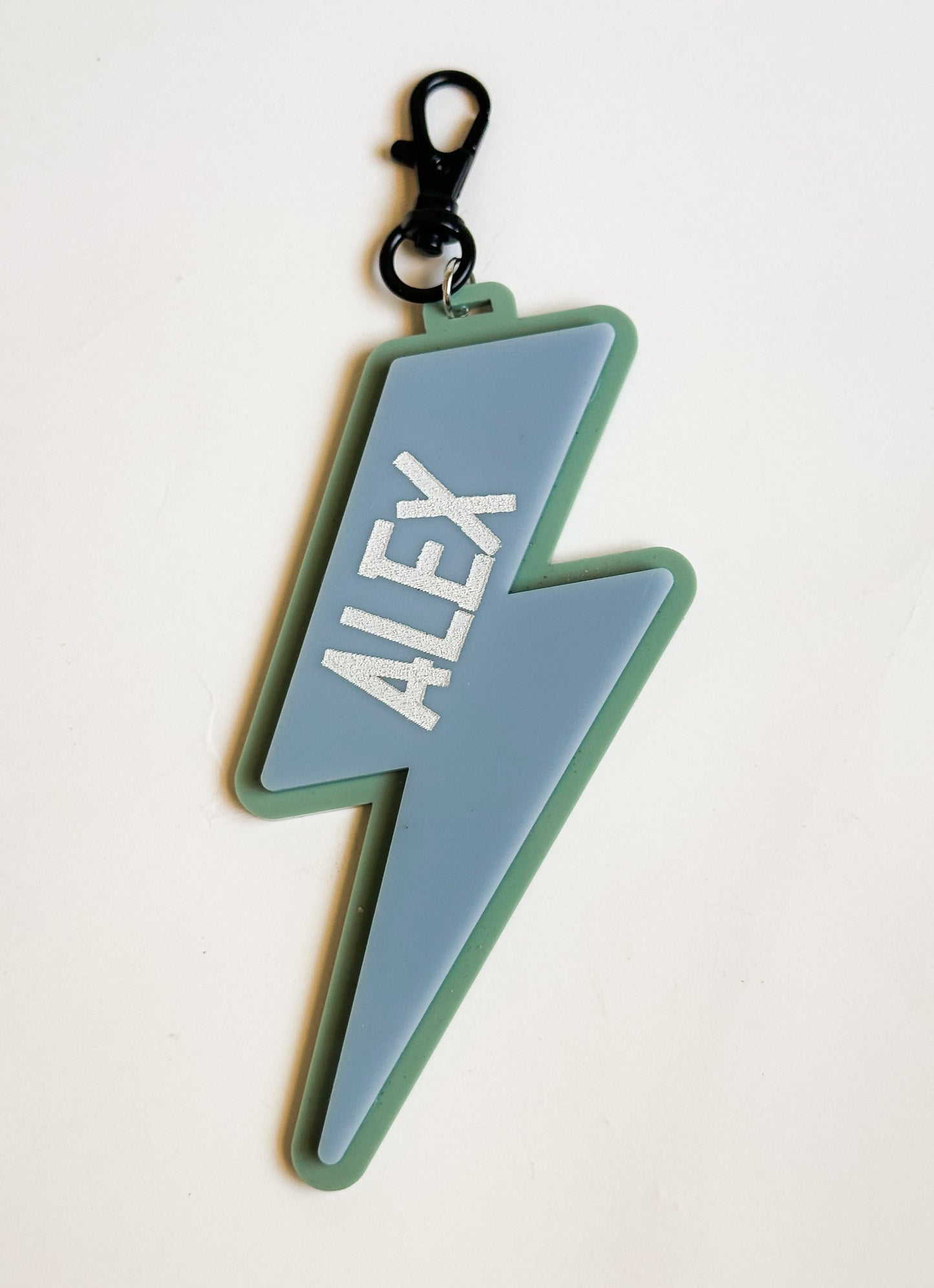 Personalised Lighting bolt tag