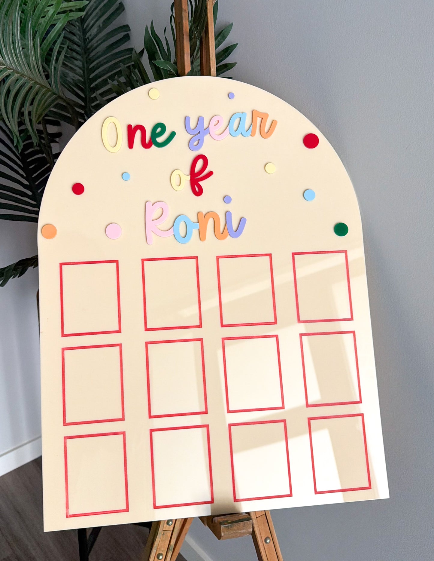 Rainbow Birthday Photo Board